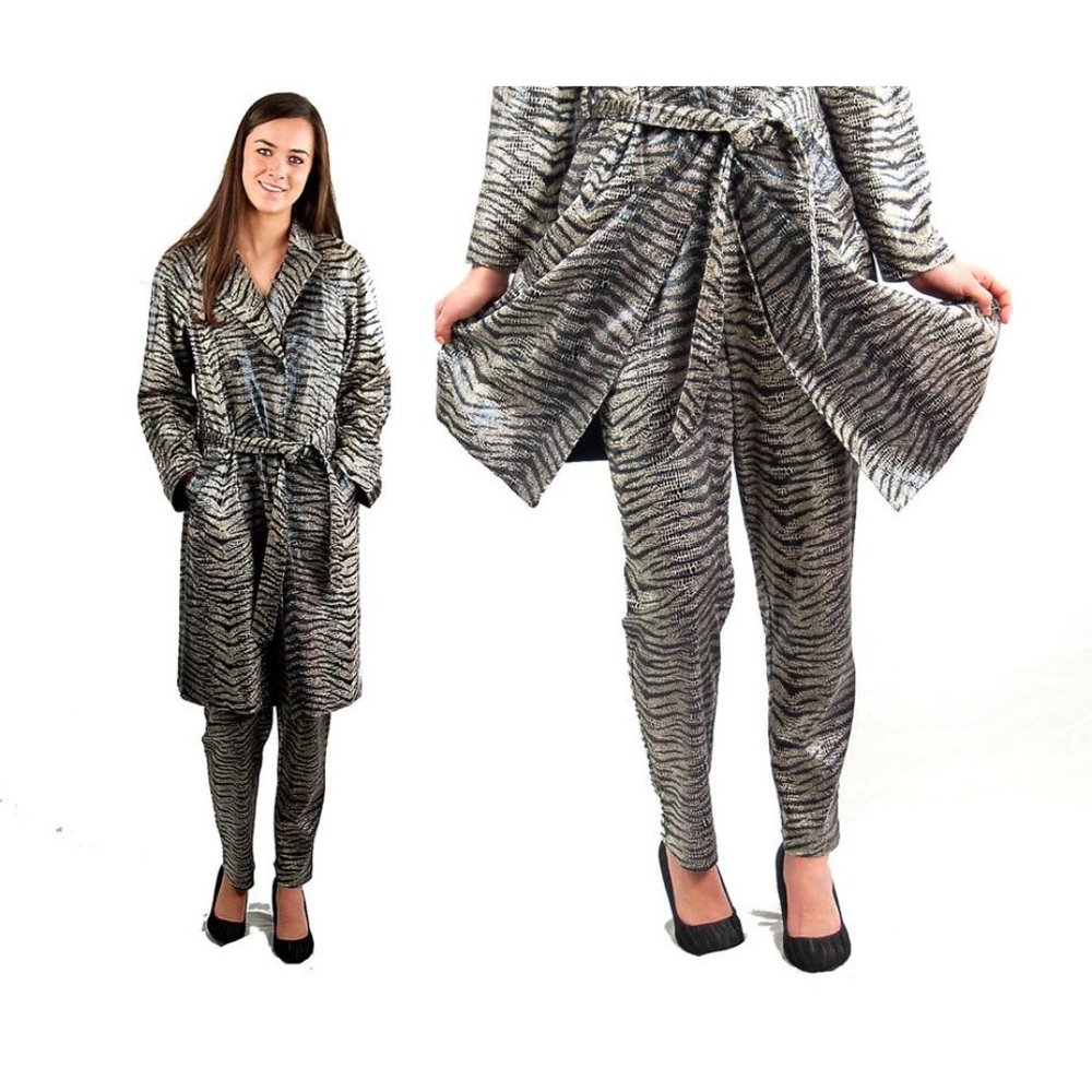Snakeskin coat faux snakeskin trench coat pants